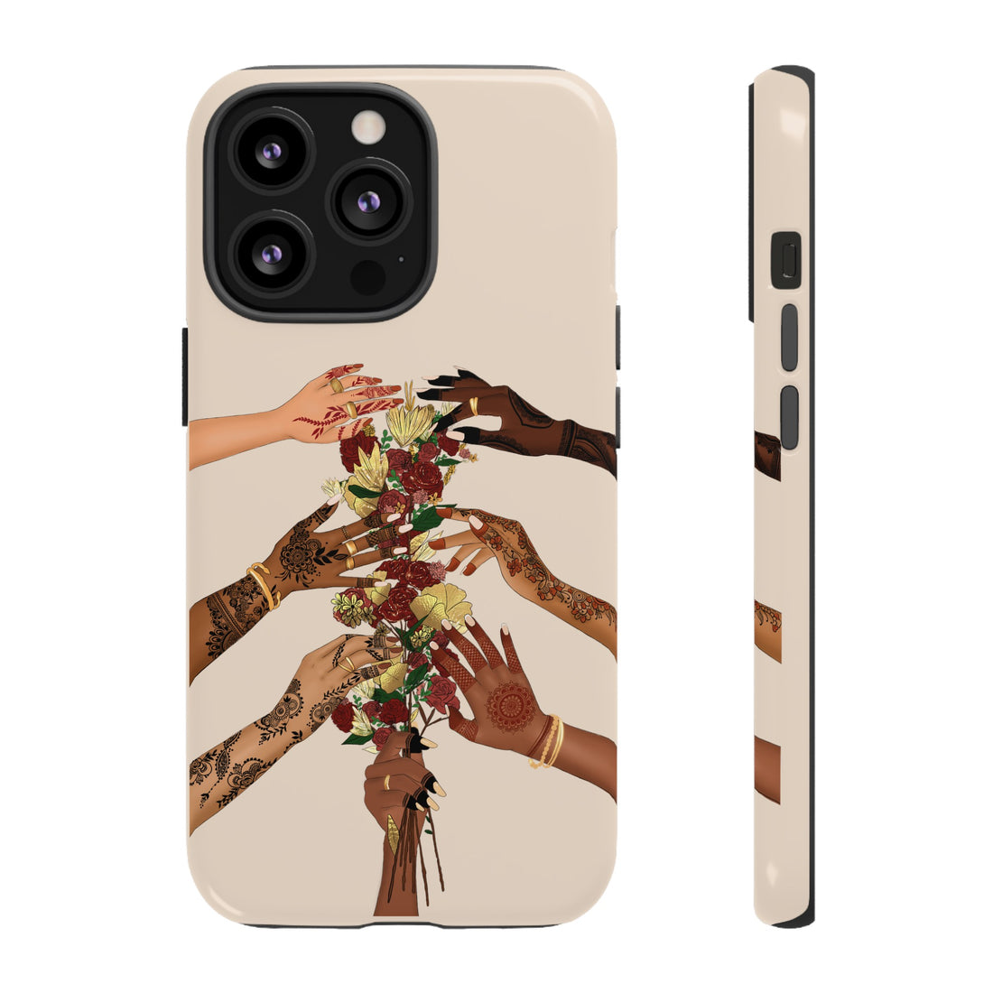 Henna & Flower Hands - Phone Case