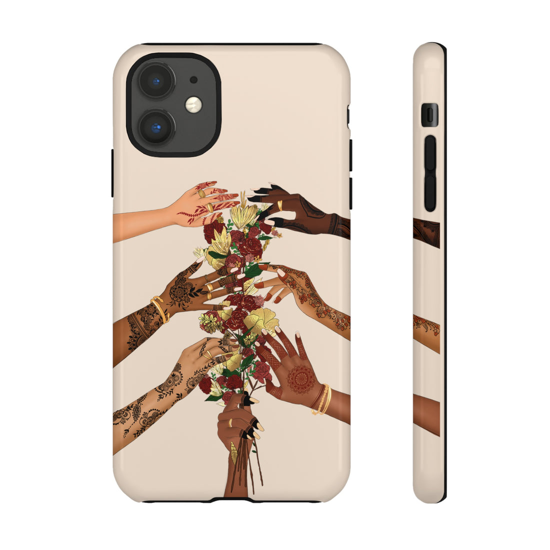 Henna & Flower Hands - Phone Case