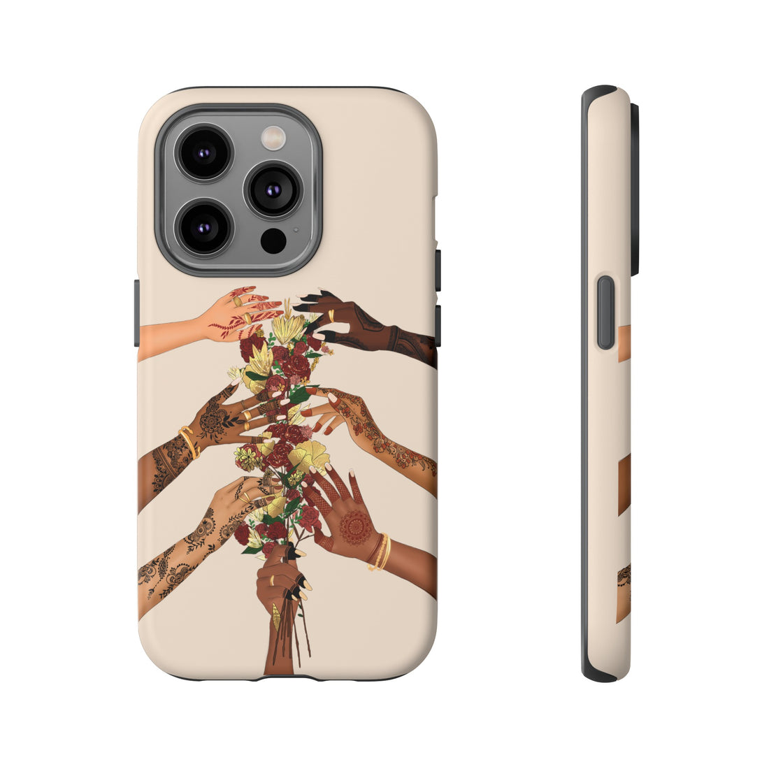 Henna & Flower Hands - Phone Case