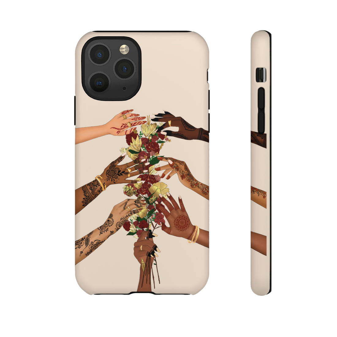 Henna & Flower Hands - Phone Case