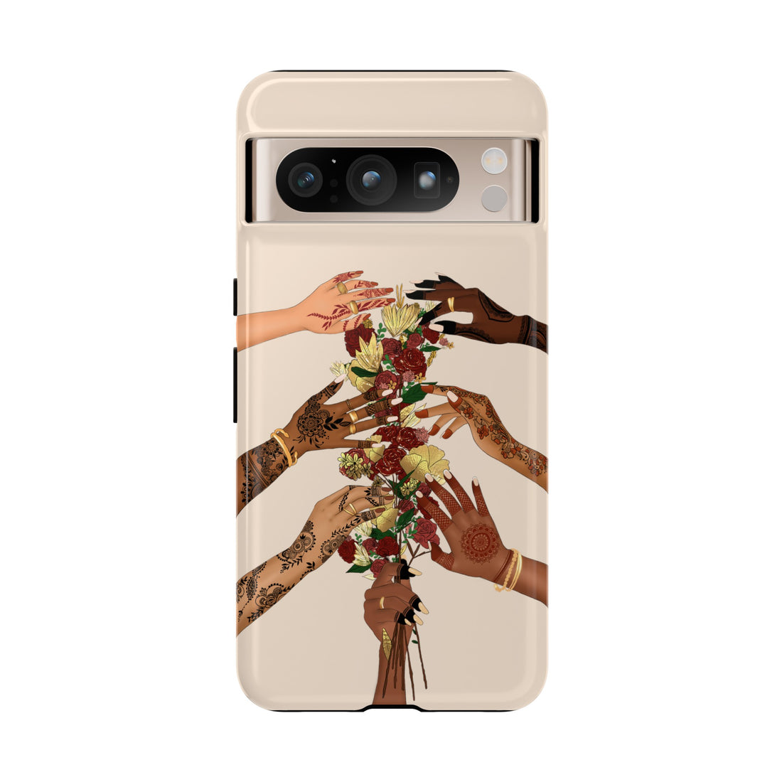 Henna & Flower Hands - Phone Case