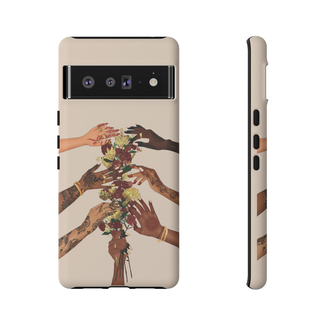 Henna & Flower Hands - Phone Case