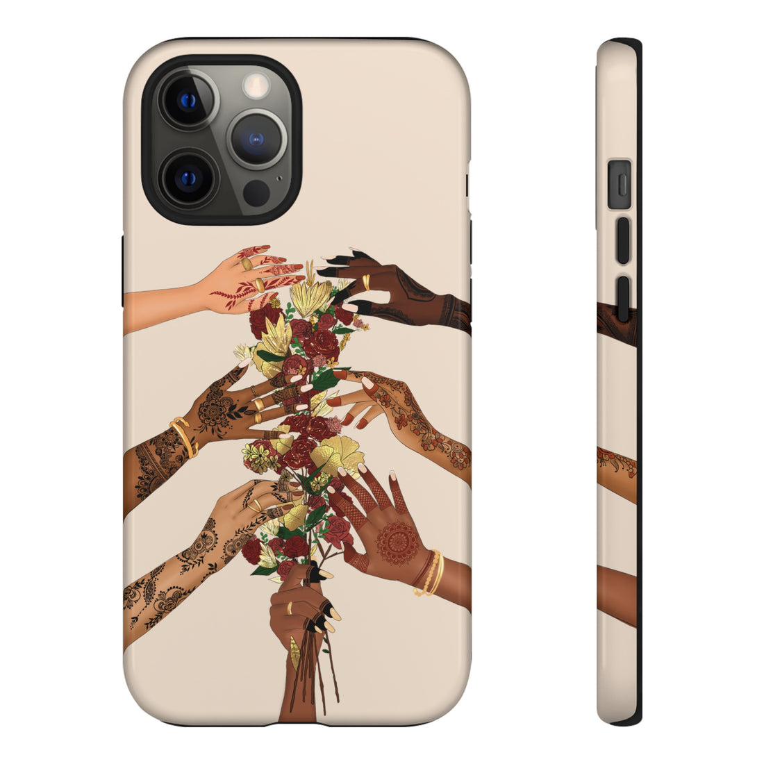 Henna & Flower Hands - Phone Case