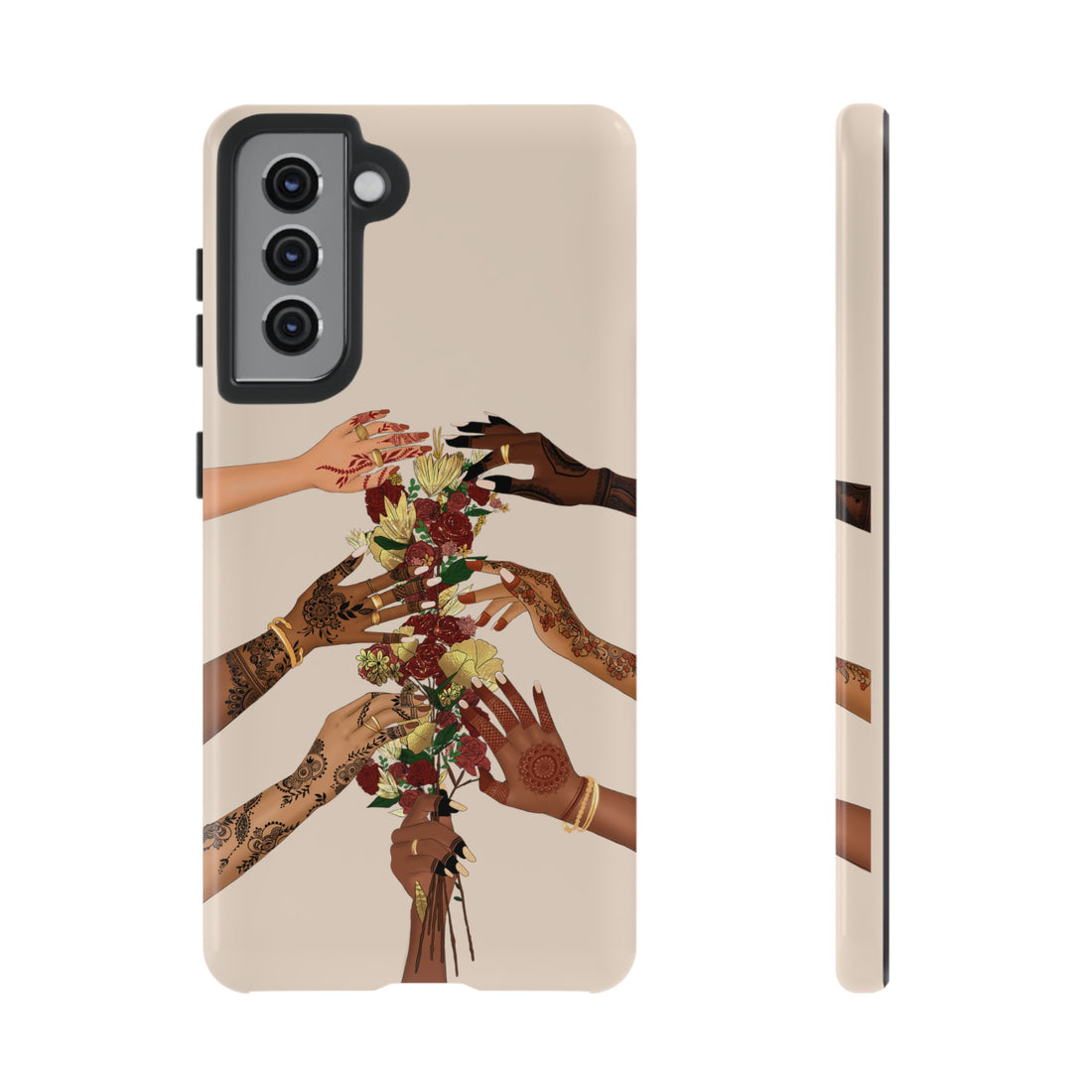 Henna & Flower Hands - Phone Case