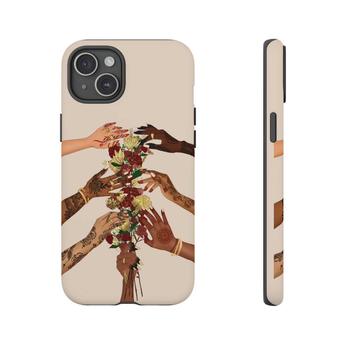 Henna & Flower Hands - Phone Case