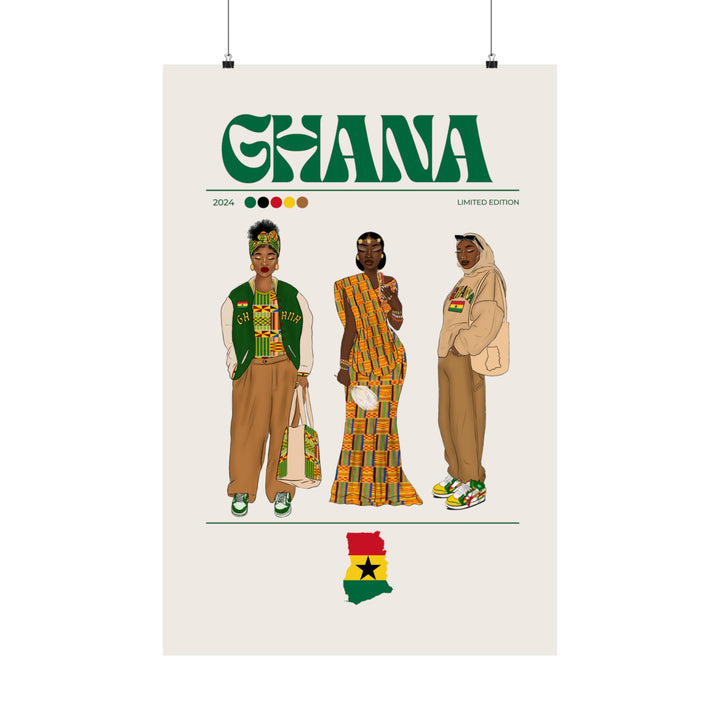 Ghana x Streetwear - Matte Vertical Posters