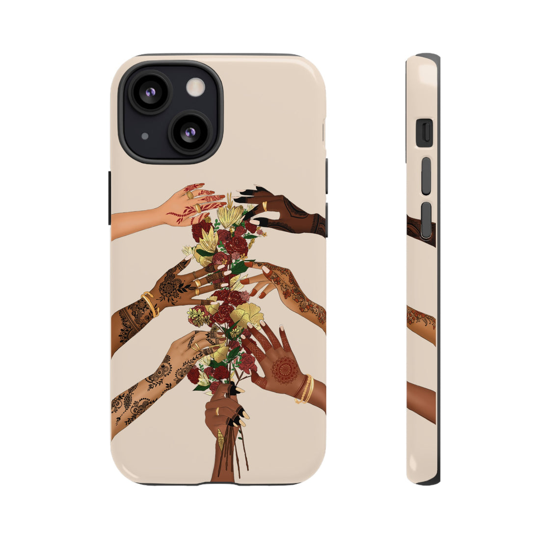 Henna & Flower Hands - Phone Case