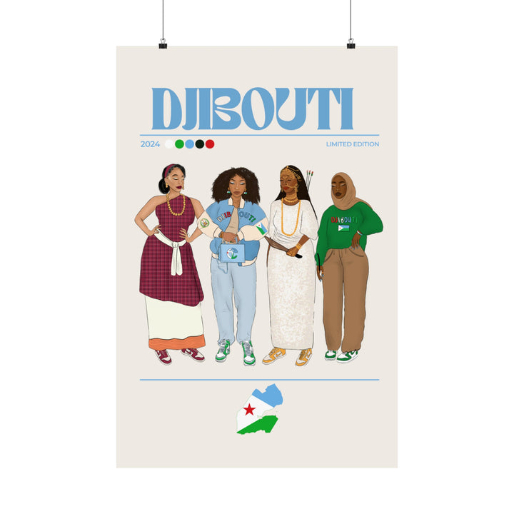 Djibouti x Streetwear - Matte Vertical Posters