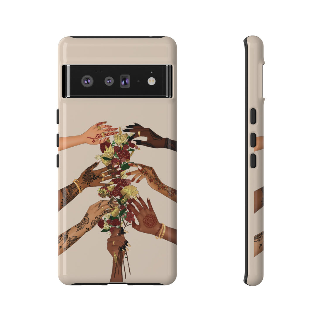 Henna & Flower Hands - Phone Case