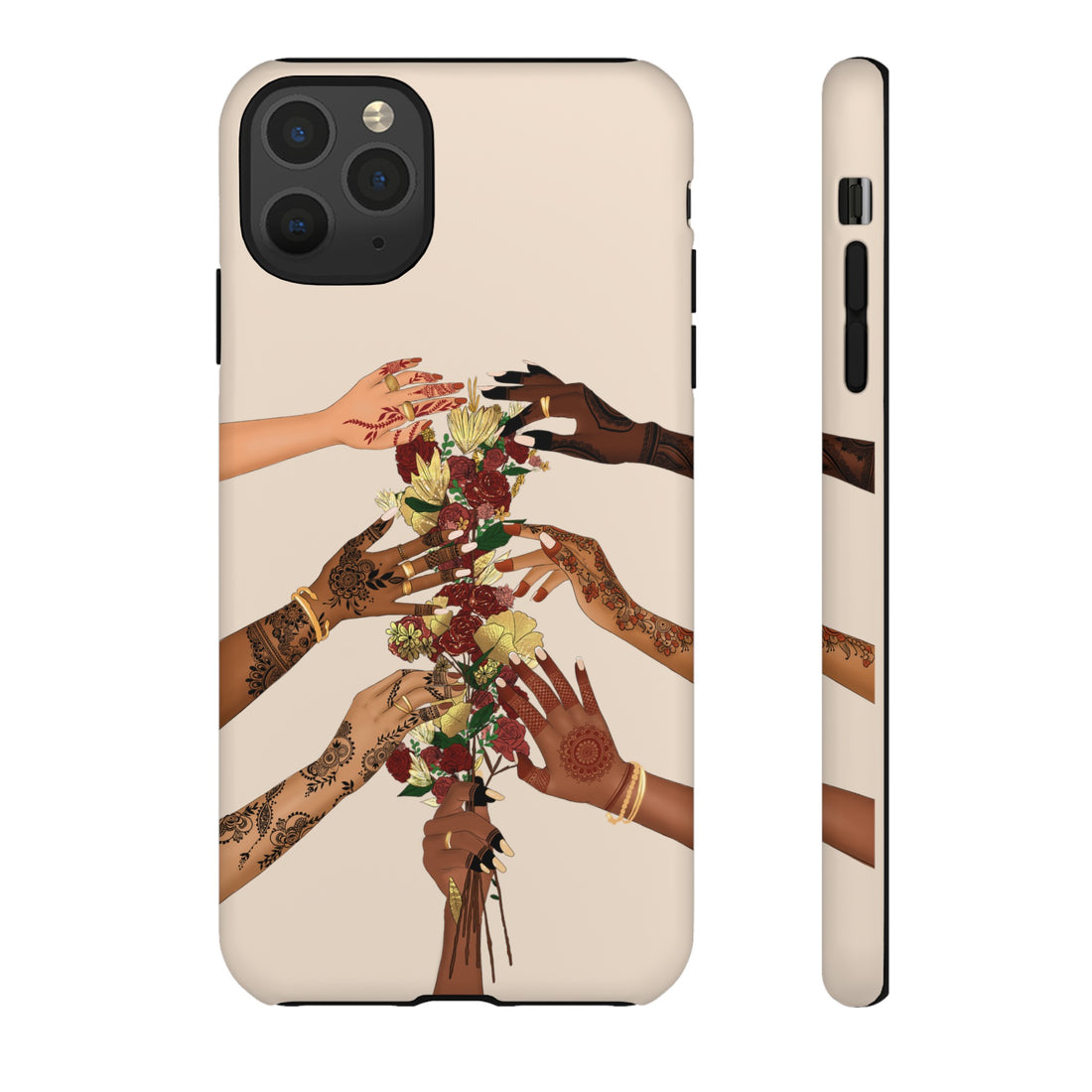 Henna & Flower Hands - Phone Case