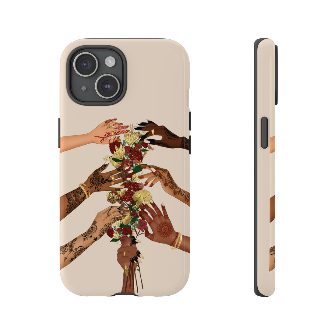 Henna & Flower Hands - Phone Case