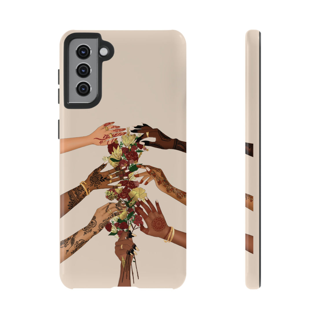 Henna & Flower Hands - Phone Case