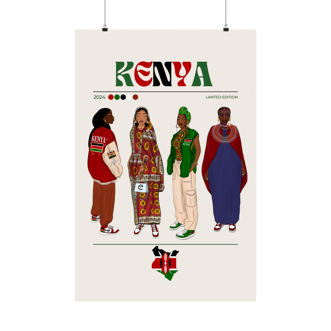 Kenya x Streetwear - Matte Vertical Posters