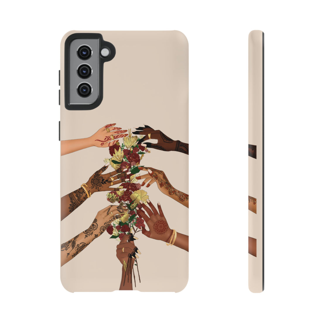 Henna & Flower Hands - Phone Case