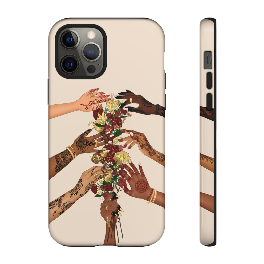 Henna & Flower Hands - Phone Case