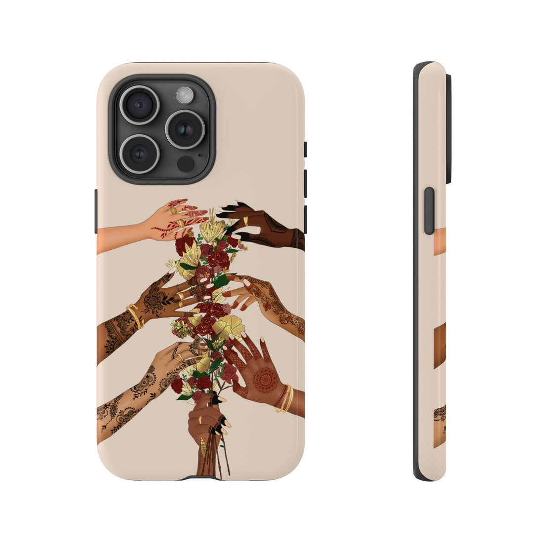 Henna & Flower Hands - Phone Case