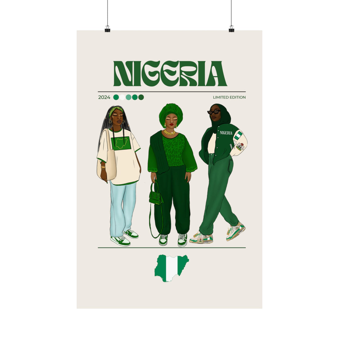 Nigeria x Streetwear - Matte Vertical Posters