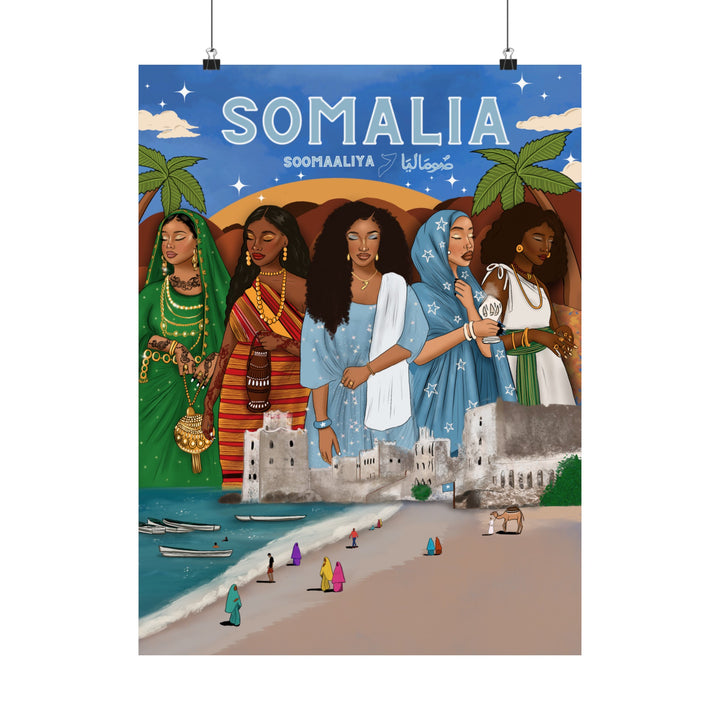 Somalia Independence Day (Blue Background) - Matte Vertical Posters