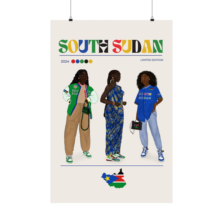 South Sudan x Streetwear - Matte Vertical Posters