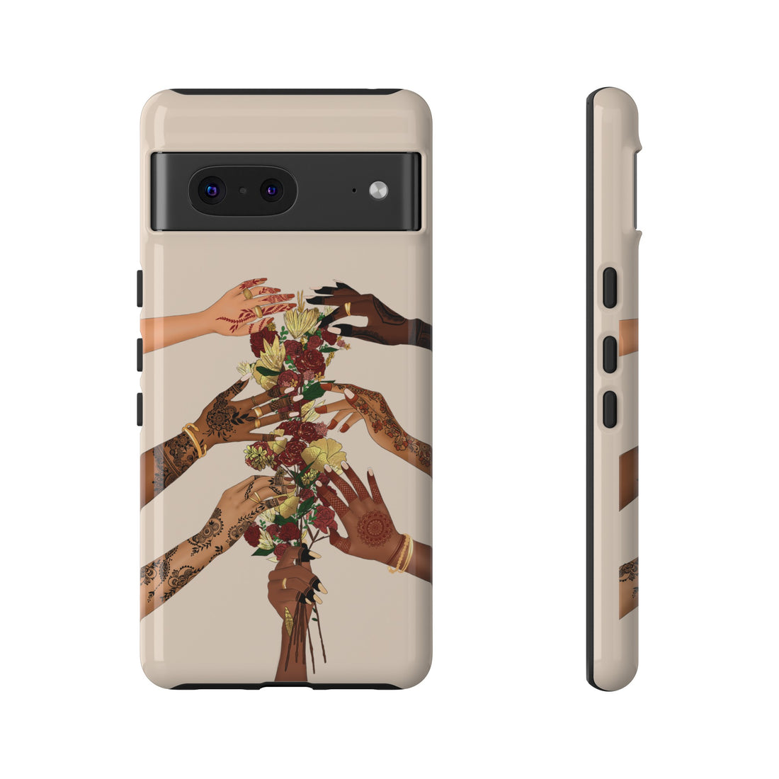 Henna & Flower Hands - Phone Case