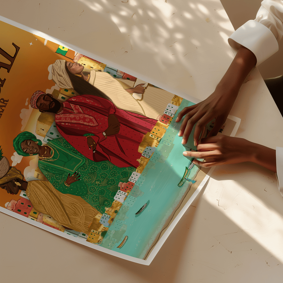 Senegal (Brown Background) - Matte Vertical Posters